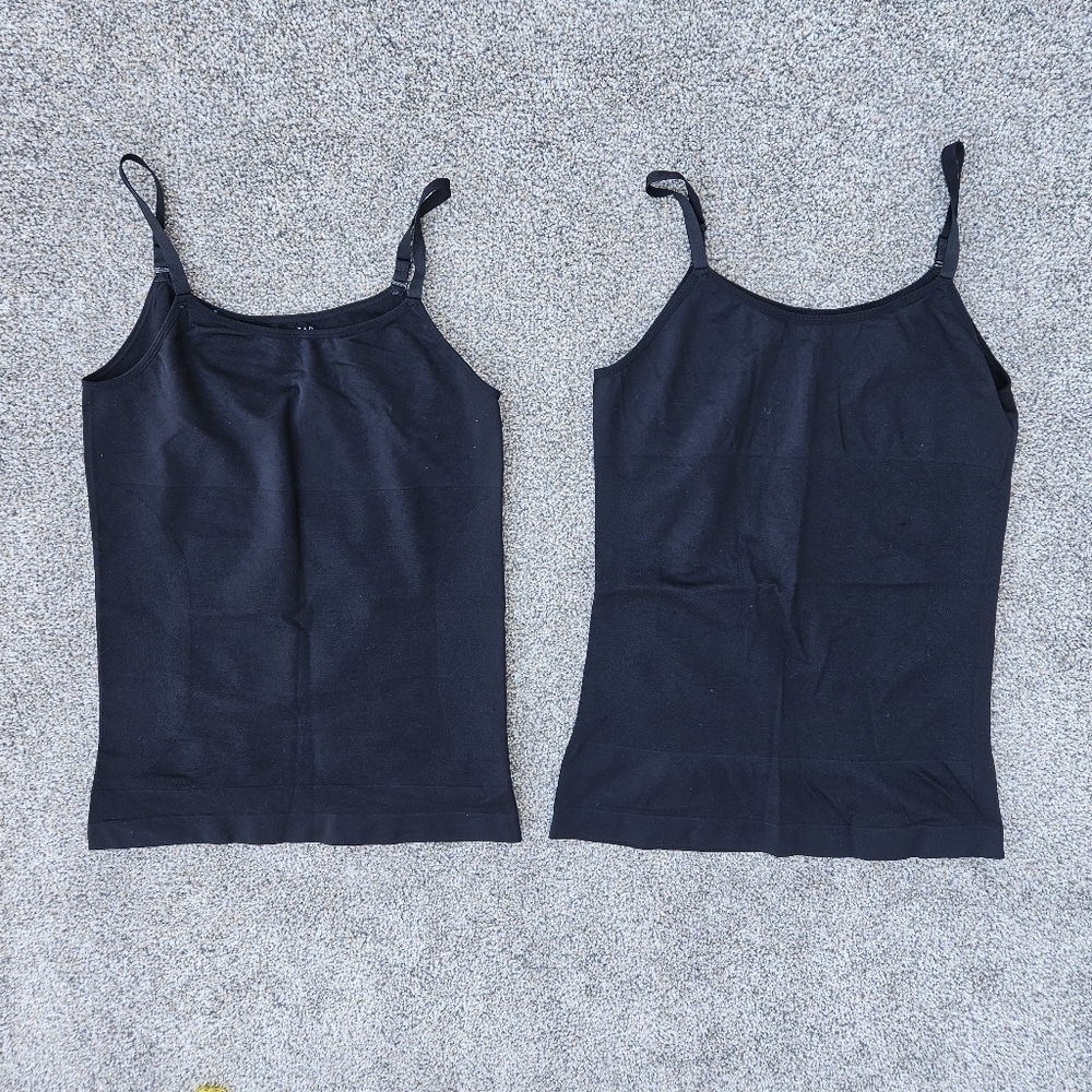 LOT Shapermint Essentials All Day Every Day Scoop Neck Cami Black Size XXXL 3XL